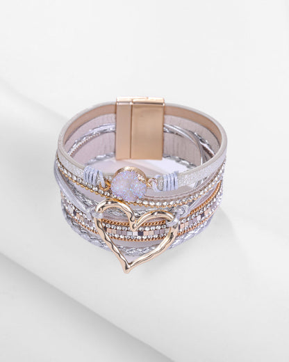 Modefest- Böhmisches Herz-Armband Silber