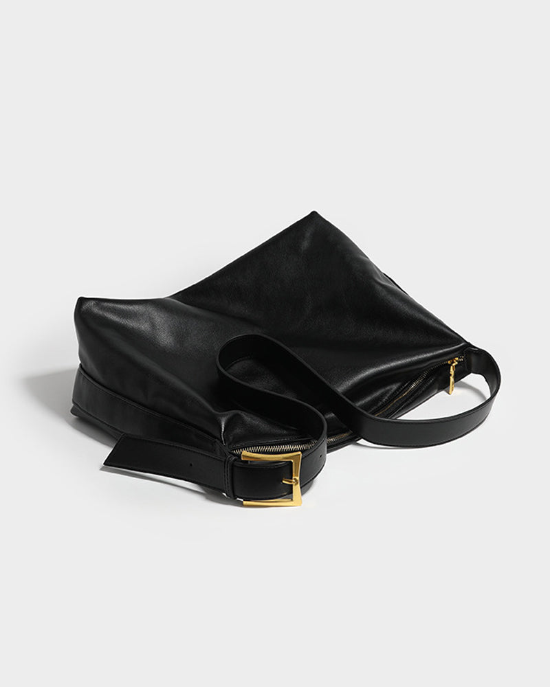 Modefest- Tasche mit Reißverschlüssen Umhängetasche Schwarz