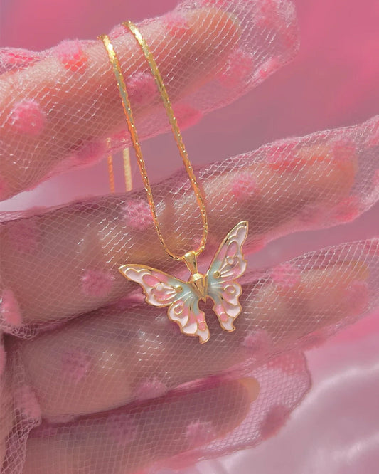 Modefest- Feen-Schmetterlings-Halskette
