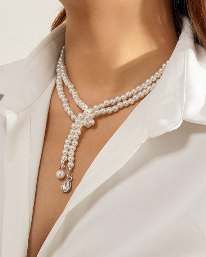 Modefest- Jahrgang Perle Fallen Halskette