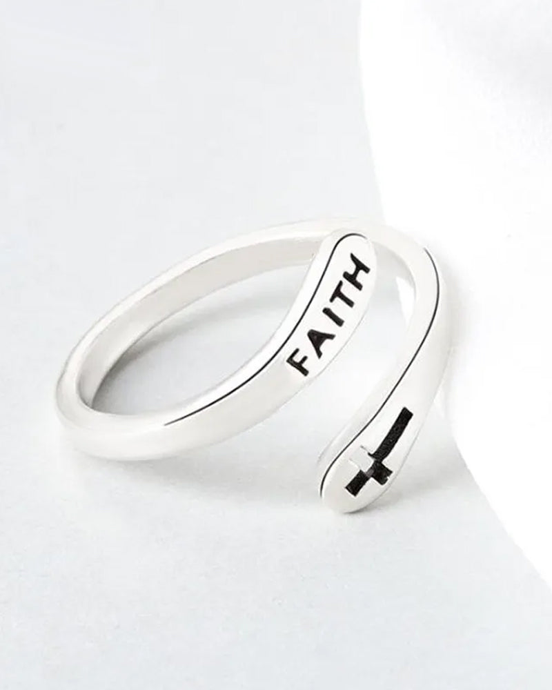 Modefest- Personalisierter ring mit kreuz