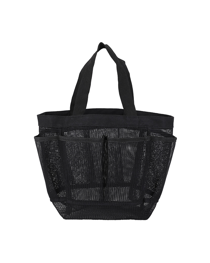 Modefest- Netzhandtasche mit großem Fassungsvermögen Schwarz
