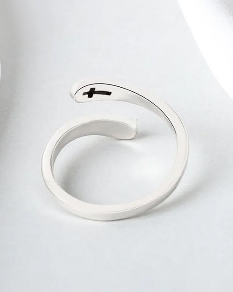 Modefest- Personalisierter ring mit kreuz