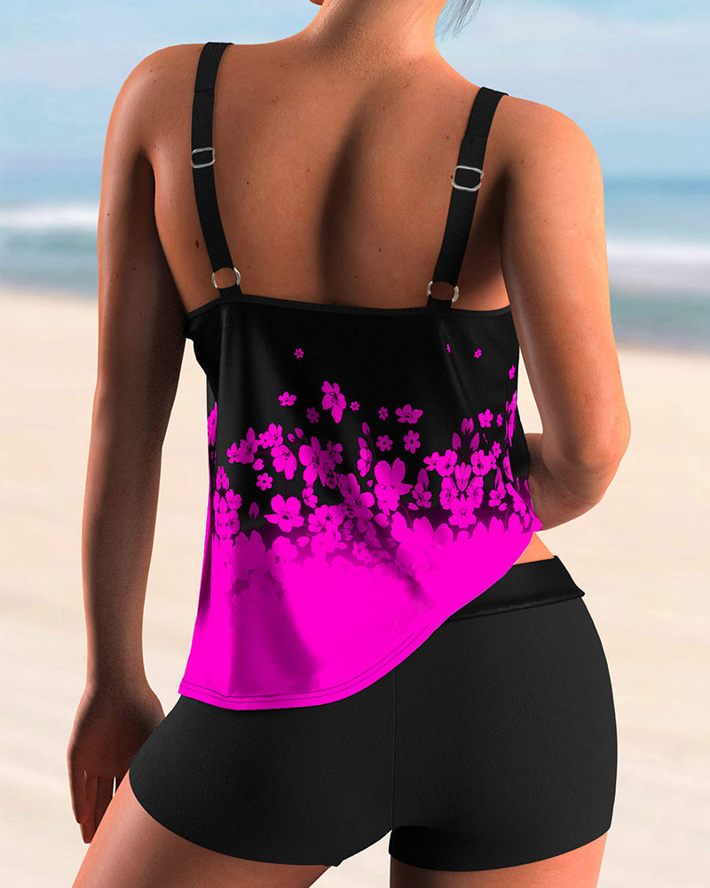 Modefest- Tankini-Set mit Blumenmuster