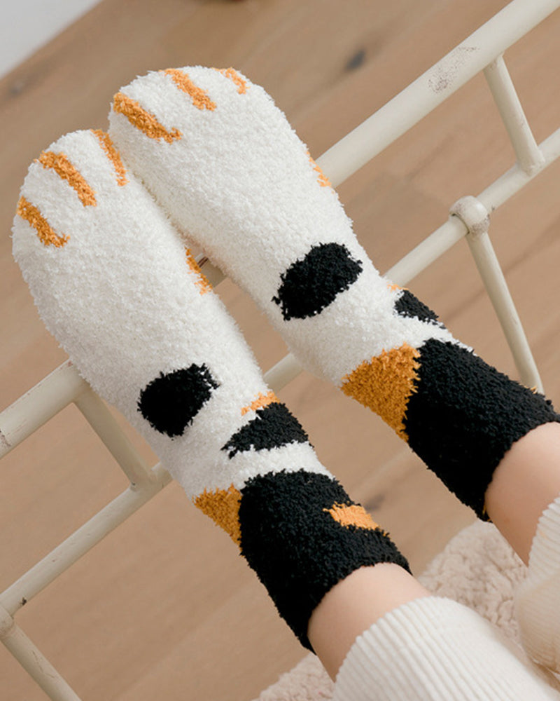 Modefest- Dicke, warme, niedliche Bodensocken mit Katzenkrallen