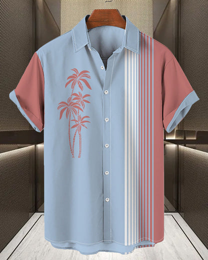 Modefest- Hawaiihemd aus Kokosnuss Blau