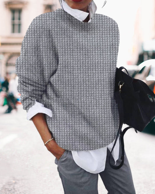 Modefest- Einfarbiges sweatshirt mit rundhalsausschnitt Grau