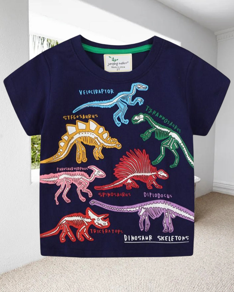Modefest- Leuchtendes Kinder-T-Shirt mit Dinosaurier-Aufdruck
