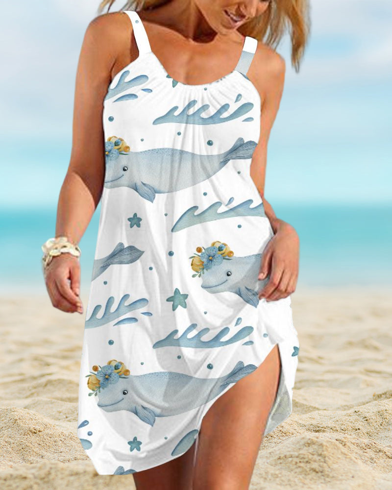 Modefest- Bedrucktes Strandkleid