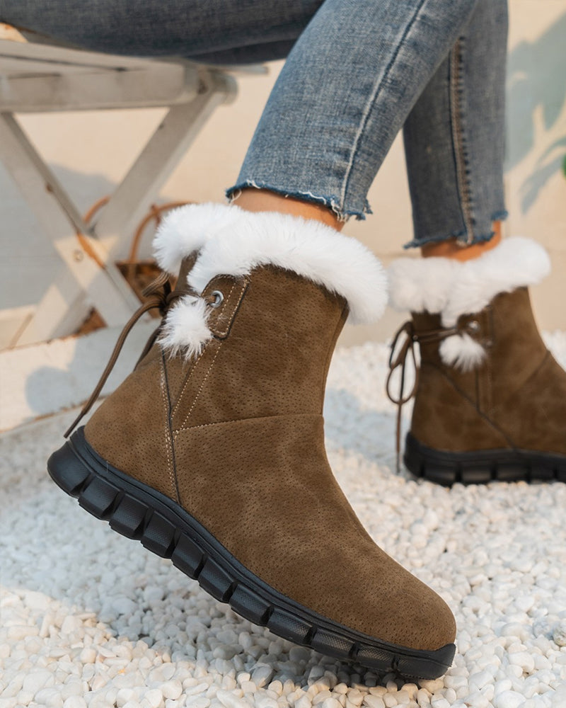 Modefest- Damen-Schneestiefel mit runder Spitze