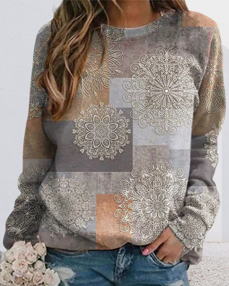 Modefest- Colorblock-sweatshirt mit rundhalsausschnitt Grau