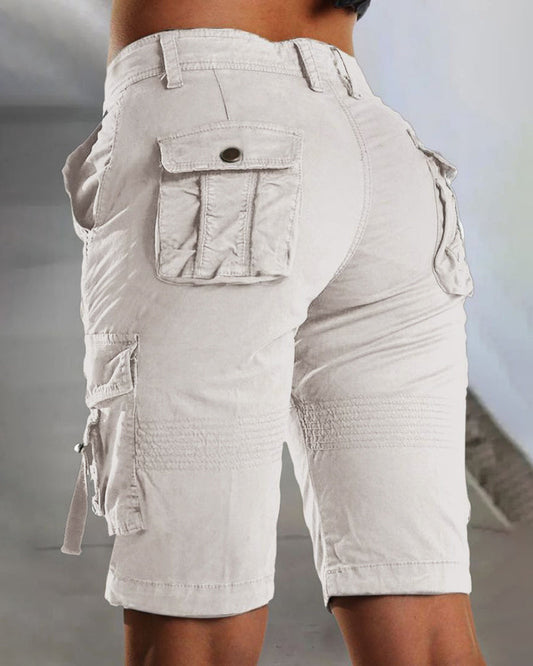 Modefest- Shorts im Taschendesign Beige