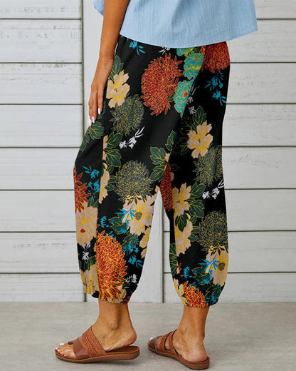 Modefest- Hose mit Vintage-Print