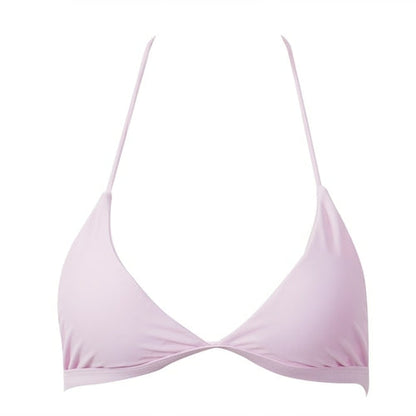 Modefest- Sexy Frauen-Bikinioberteile Schwarz Sexy BH Volltonfarbe Gepolsterte Badebekleidung XL Rosa