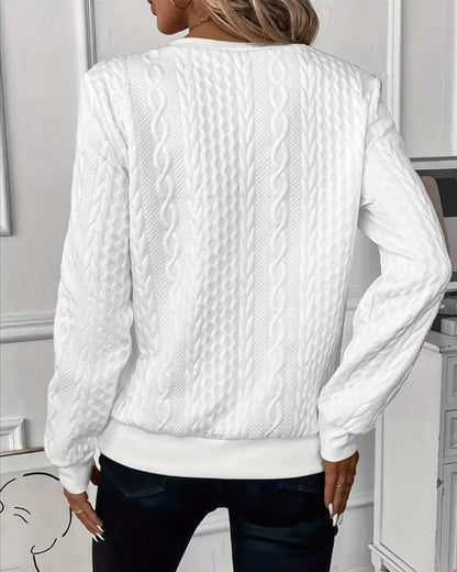 Casual long sleeve zip up sweatshirt