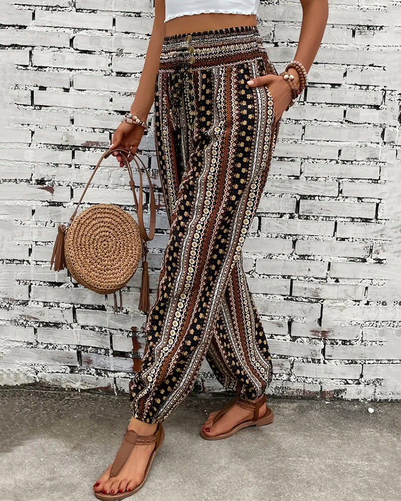 Ethnic casual style pants