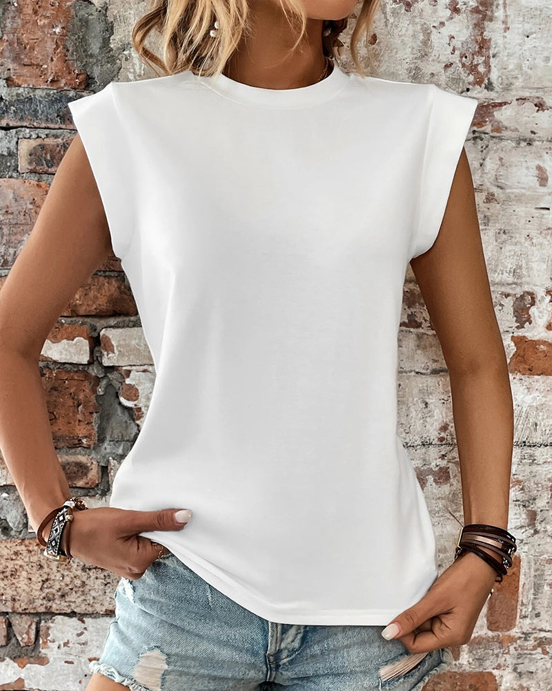 Modefest- Bluse mit weiß und ohne Ärmel