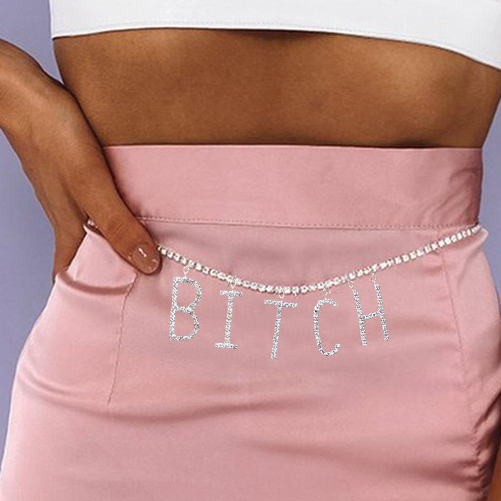Modefest- Taillenkette Edelstahl Sexy Kette für Frauen Körperschmuck Sexy Unterwäsche zum Valentinstag TikTok Onlyfans