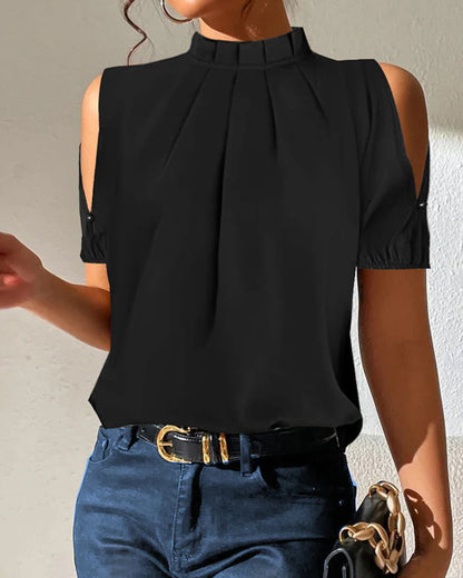 Modefest- Off-Shoulder-Bluse in einfarbig