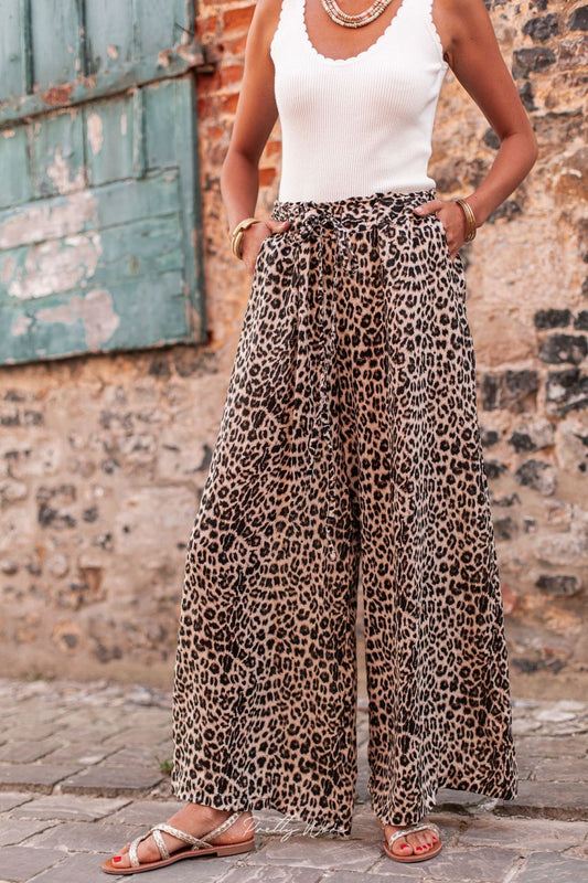 Modefest- Zaina - Stylische Sommer Hose im Leoparden Look