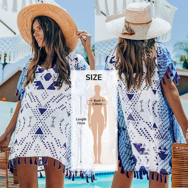 Modefest- Gehäkeltes Bikini-Cover-Up-Kleid | Badeanzug Strandkleid | Badeanzug vertuschen | Frauen-Bikini-Hülle | Strandbekleidung Anzug | Hohl Tunika Strandkleid FC50217M Einheitsgröße