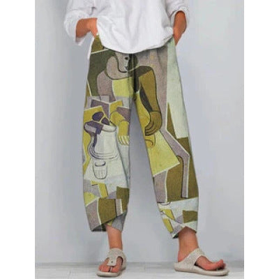 Modefest- ADINA - Stylische Leinen Hose für Frauen