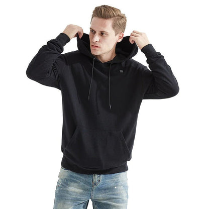 Modefest- Beheizbarer Hoodie Unisex Schwarz Ohne Powerbank