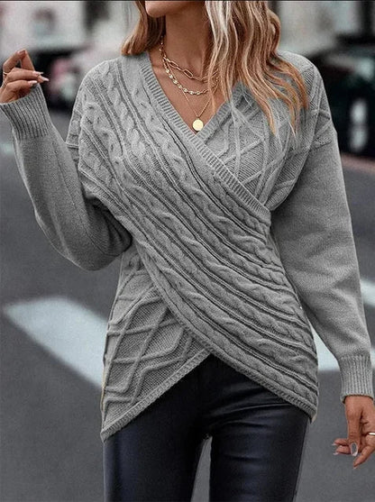 Modefest- Eleganter Damen-Pullover Grau
