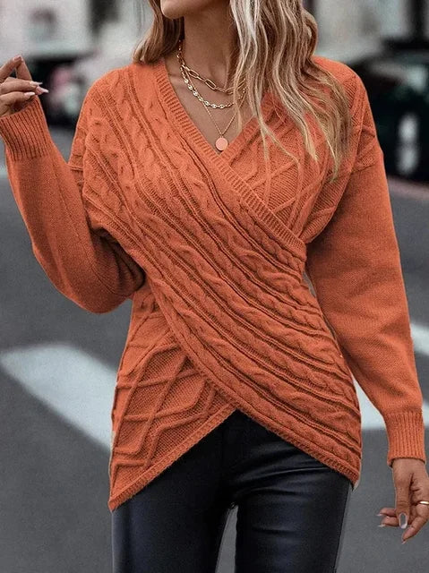 Modefest- Eleganter Damen-Pullover Orange
