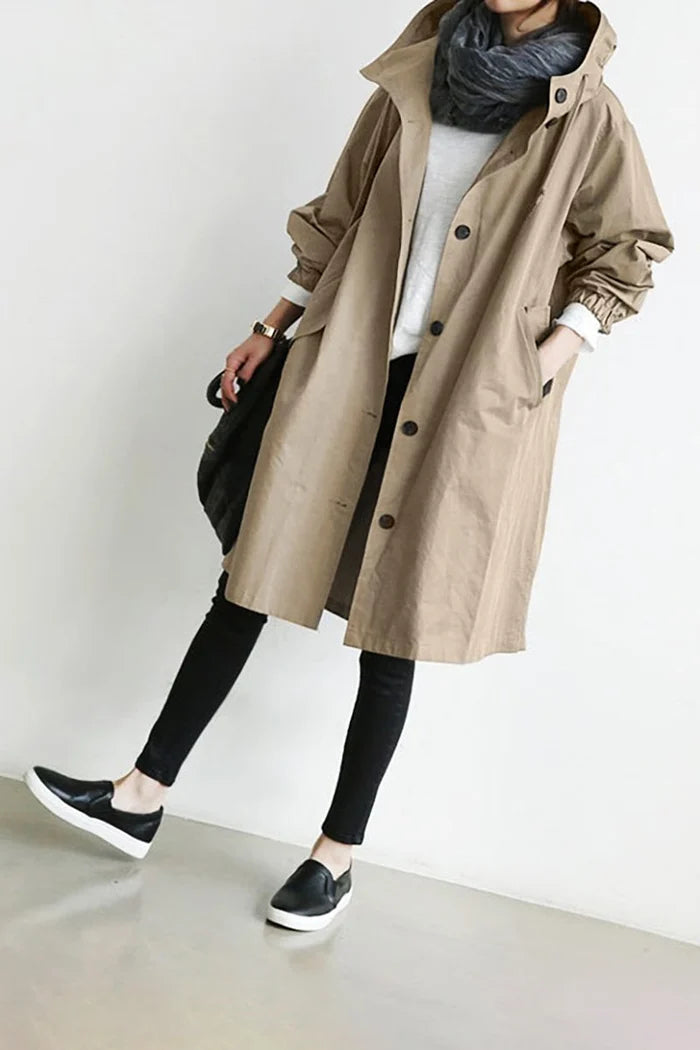 Modefest- Windjacke mit Kapuze Beige