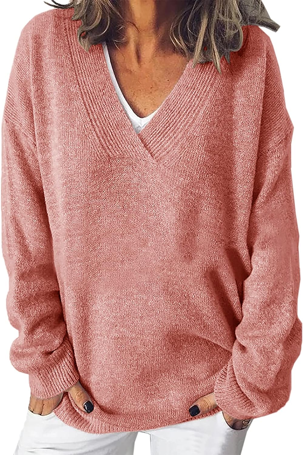 Modefest- Modischer Kaschmir-Komfort-Pullover Rosa