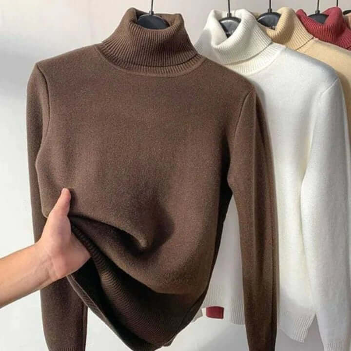 Modefest- Herbst-Komfort-Pullover Braun