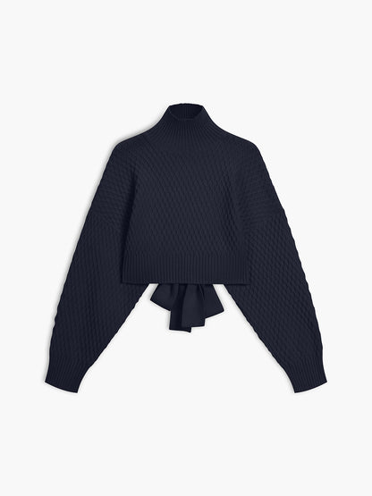 Modefest- Pullover mit Schleifenverschluss