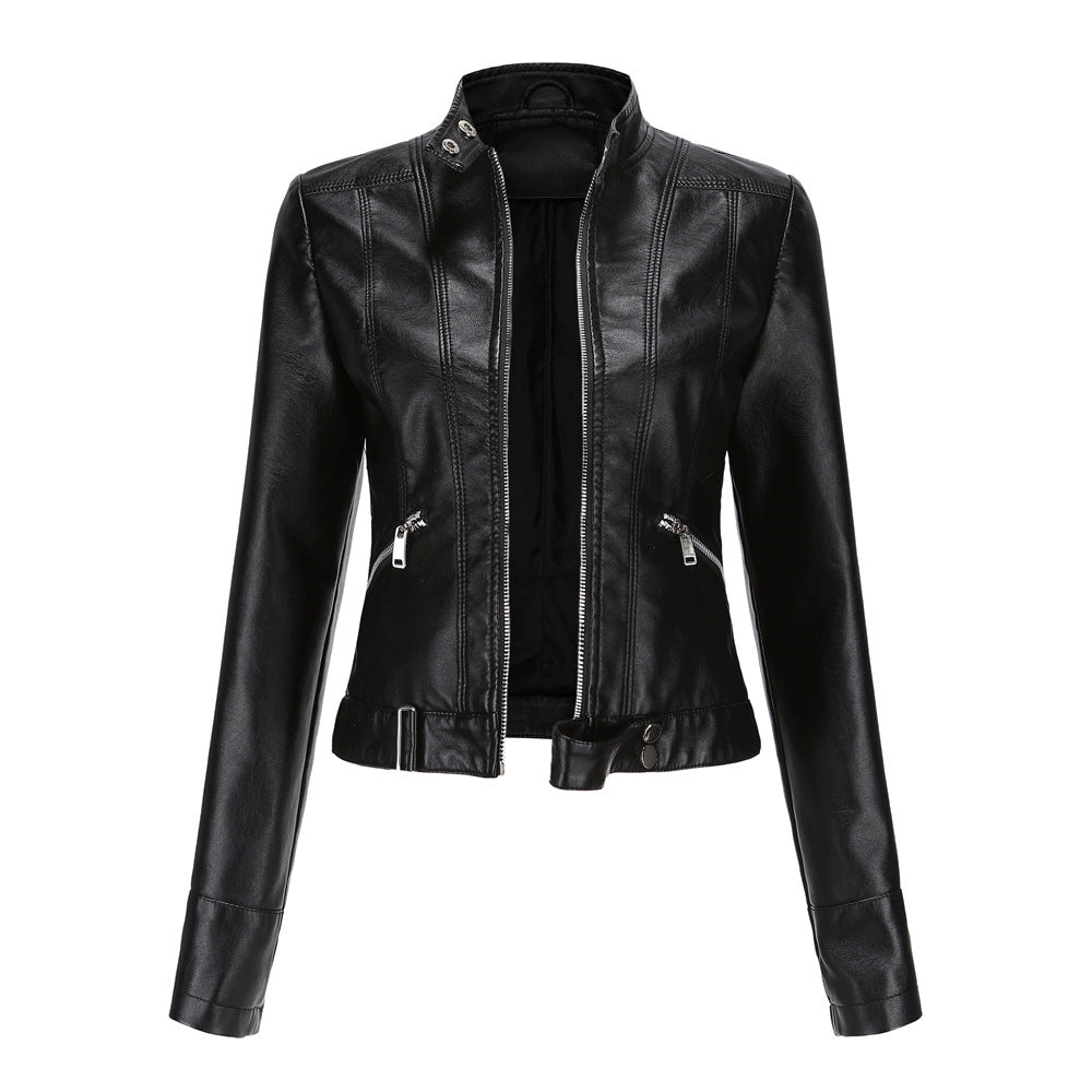 Modefest- Stylische Lederjacke Schwarz