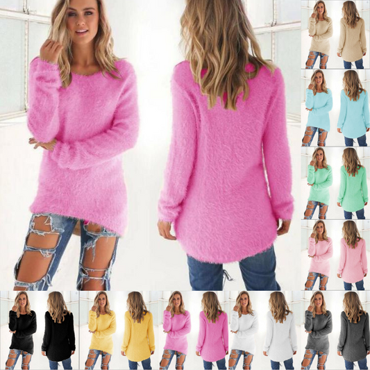 2023 Casual long sleeve O-neck sweater