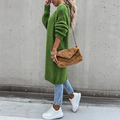 Modefest- Klassische Strickjacke für Frauen Grün