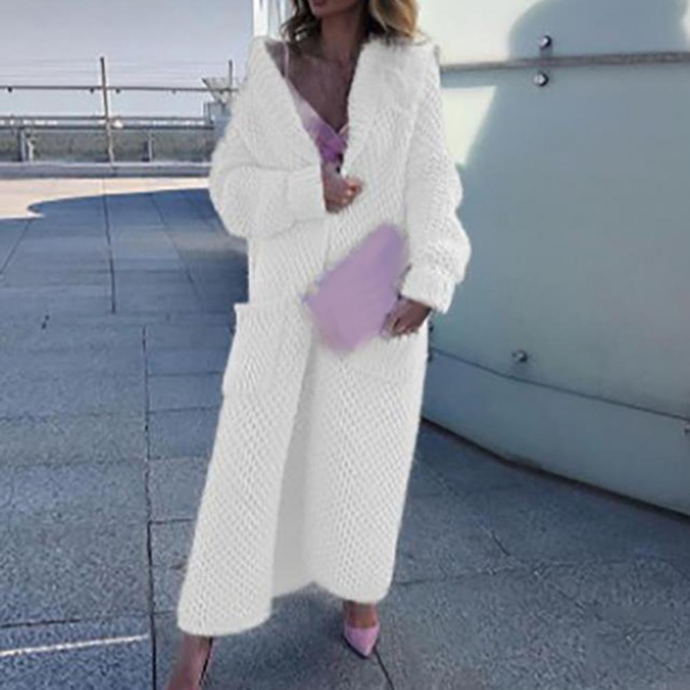 Modefest- Frauen Casual Pullover Mantel Lang