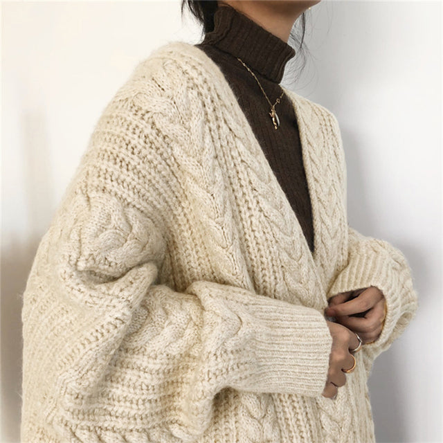 Modefest- Gemütliche Bequeme Strickjacke Beige