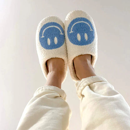 Modefest- Orthopädische Smiley-Schuhe für drinnen und draußen Weiß und Blau