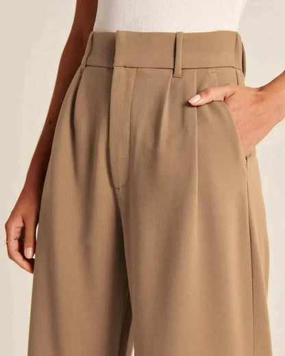 Modefest- Maßgeschneiderte Hose mit weitem Bein Braun