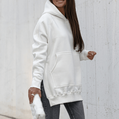 Modefest- Trendiger Hoodie in Übergröße Weiß