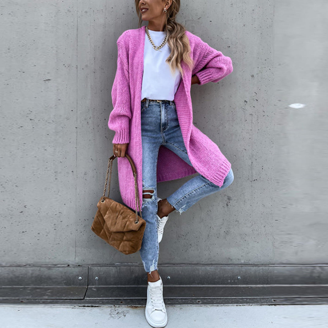 Modefest- Klassische Strickjacke für Frauen Rosa