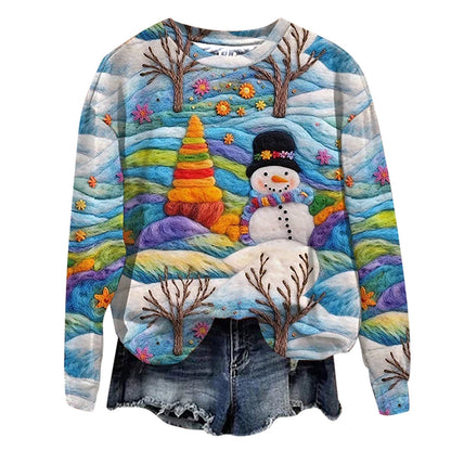 Modefest- Festlicher Pullover Schneemann