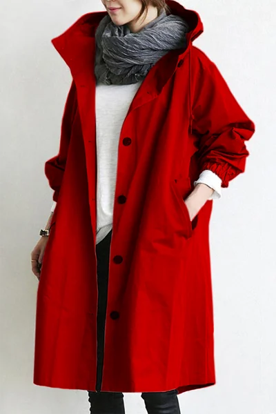 Modefest- Windjacke mit Kapuze Rot