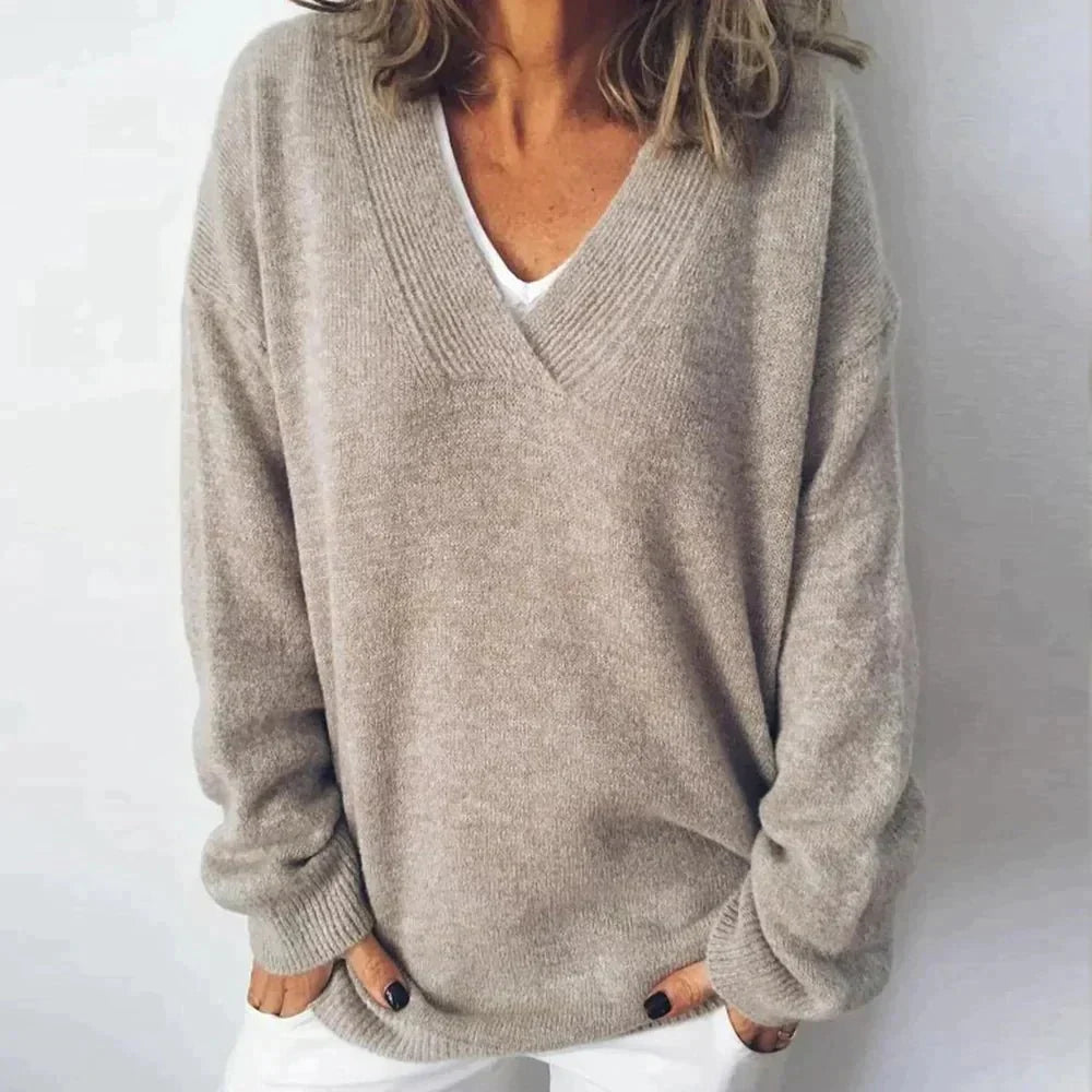 Modefest- Modischer Kaschmir-Komfort-Pullover Grau