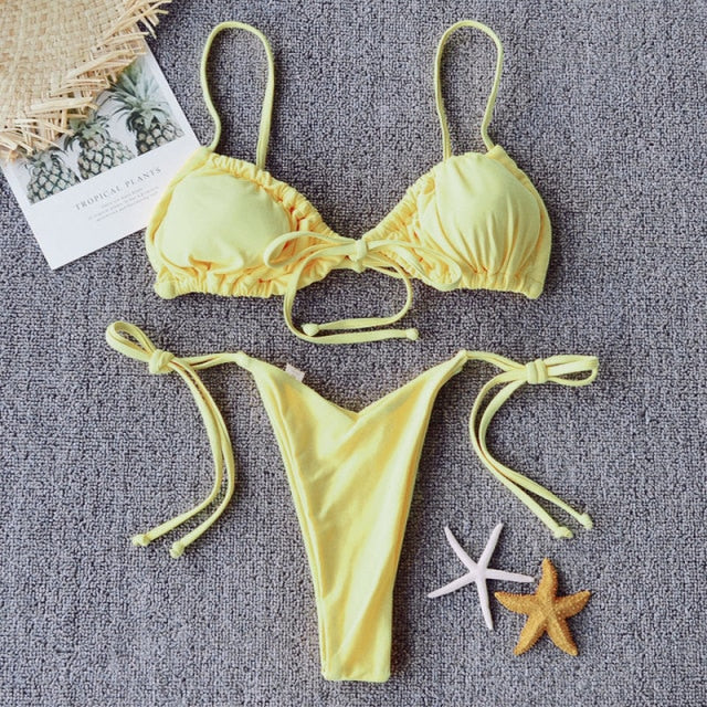 Modefest- Sexy Micro-Bikini | Sexy Bikini-Set | Badeanzug | Badeanzug für Damen | Strandbekleidung Bikini | Frauen-reizvoller Push-Up-Bikini | Brasilianischer Bikini