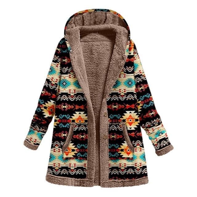 Modefest- Jacke mit Boho-Muster Schwarz